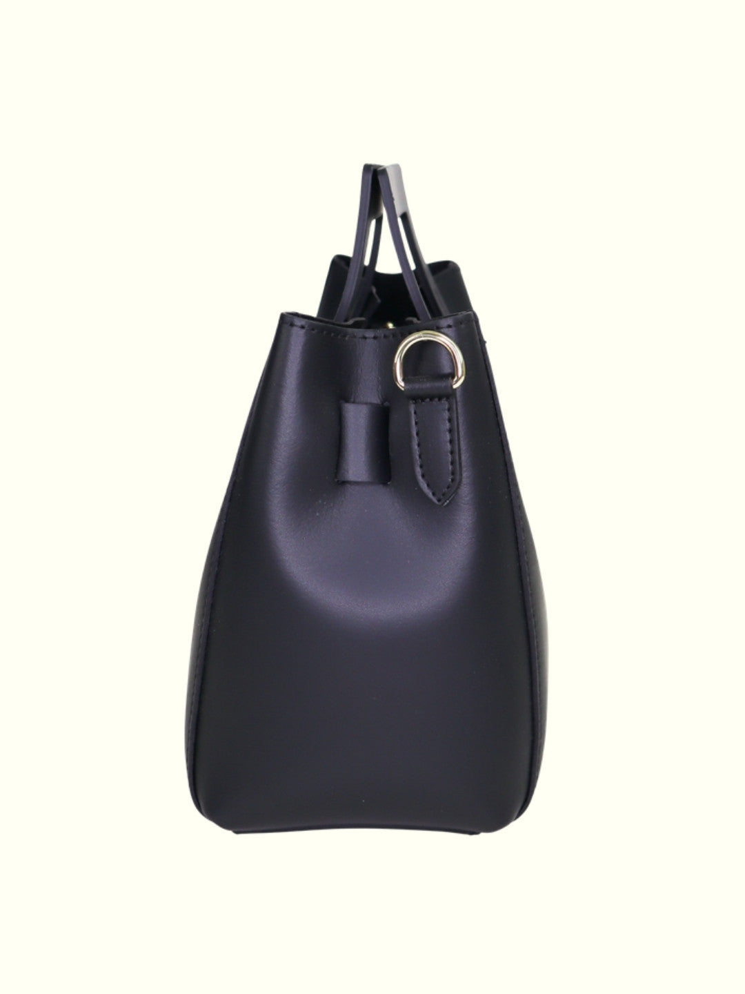 Katherine Black Italian Leather Tote Bag