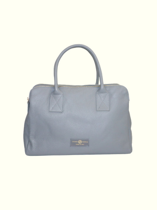 Rosario Gray Italian Leather Handbag