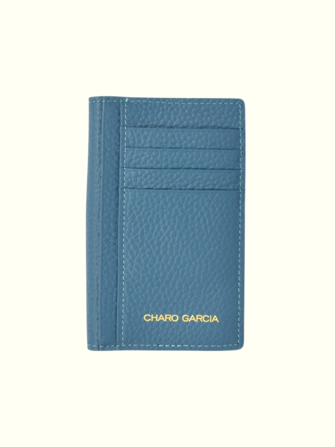 Card Holder 689 Blue Italian Leather