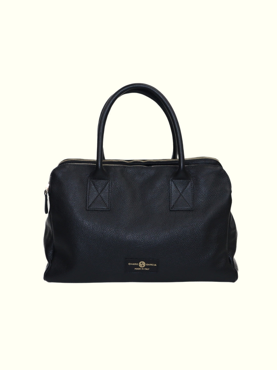Rosario Black Italian Leather Handbag