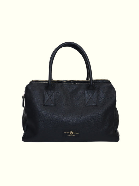 Rosario Black Italian Leather Handbag