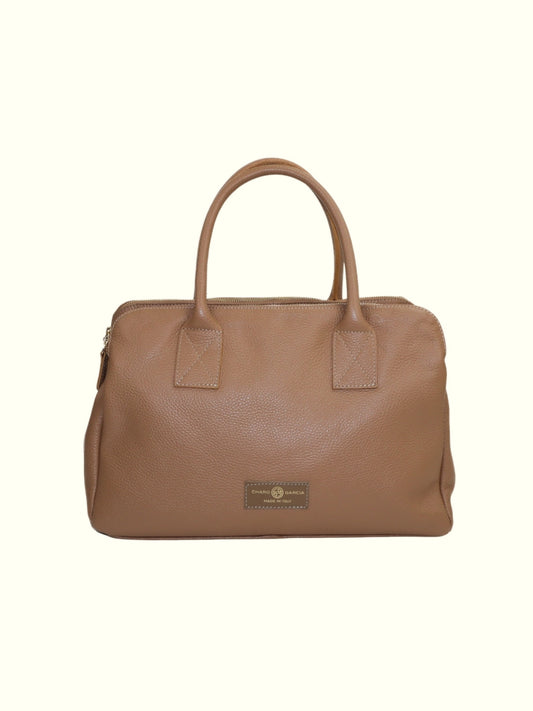 Rosario Tan Italian Leather Handbag