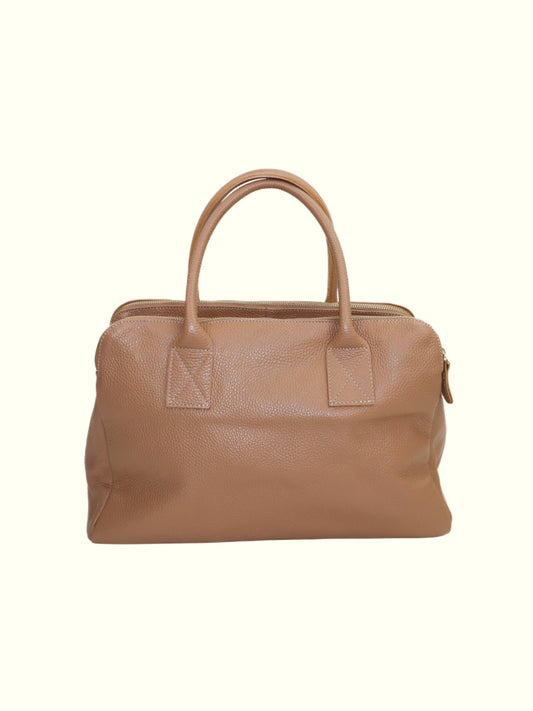 Rosario Tan Italian Leather Handbag