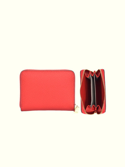 Red Italian Leather Wallet