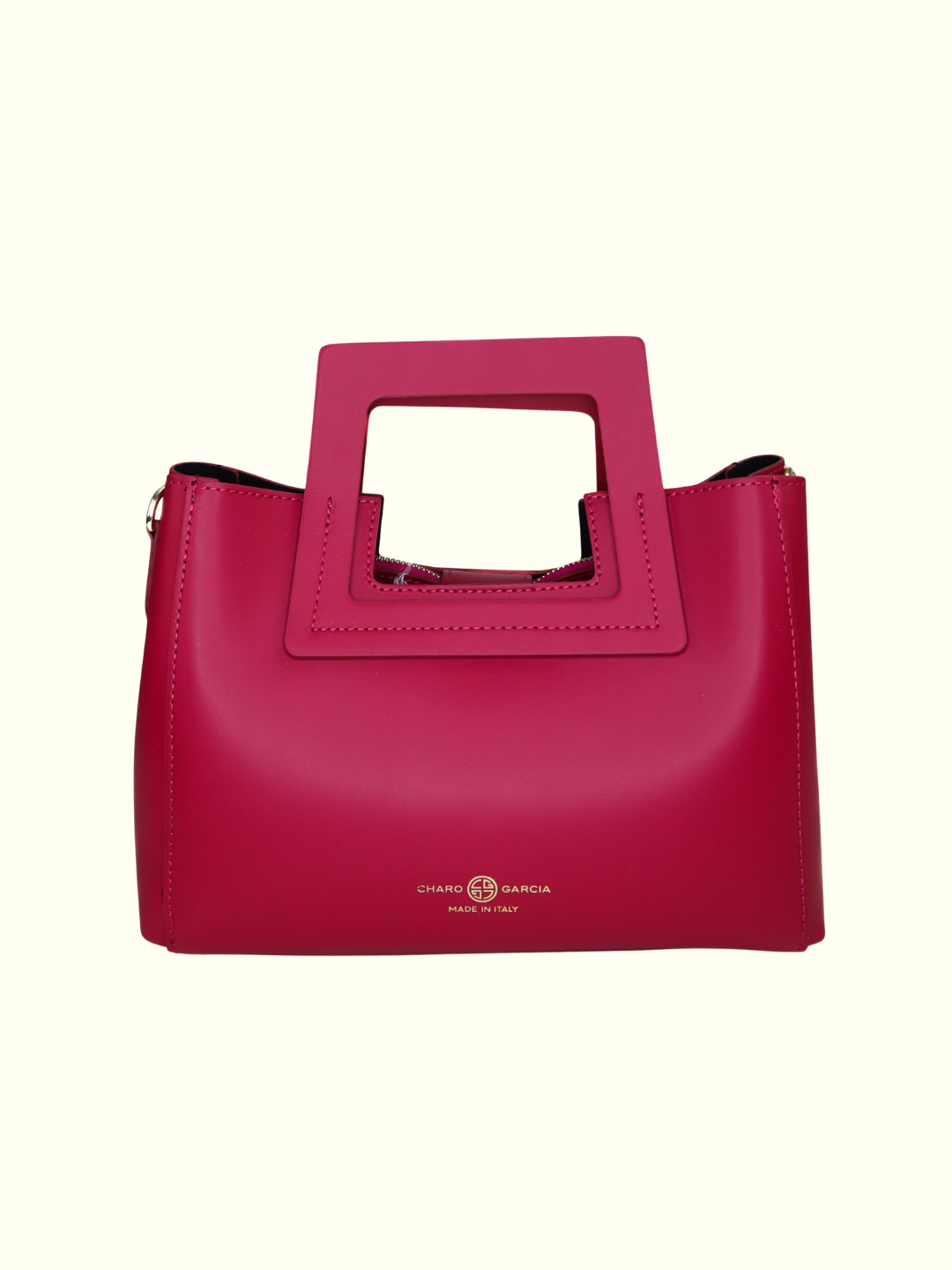 Katherine Fucsia Italian Leather Tote Bag