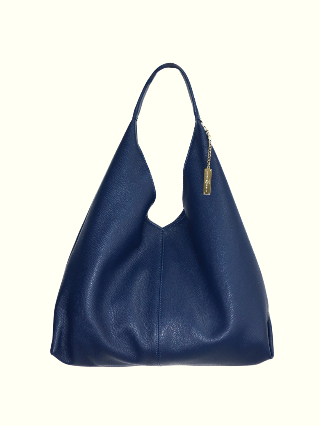 Adriana Blue Italian Leather Shoulder Bag