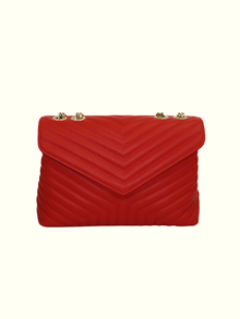 Borsa a Spalla Angelica in Pelle Italiana Rossa