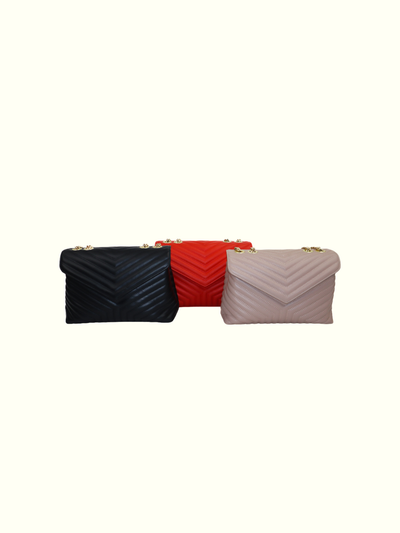 Borsa a Spalla Angelica in Pelle Italiana Rossa