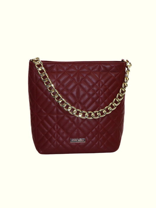 Fabiola Ruby Italian Leather Tote Bags