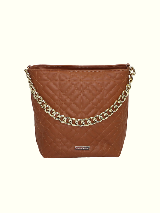 Fabiola Camel Italian Leather Tote Bags