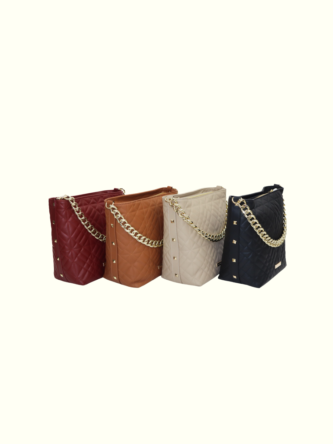 Fabiola Camel Italian Leather Tote Bags