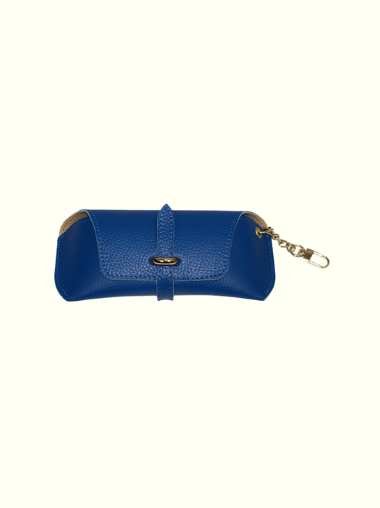 Blue Italian Leather Glasses Cases