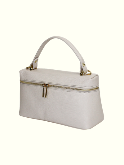 Jessica Latte Italian Leather Baul Bag
