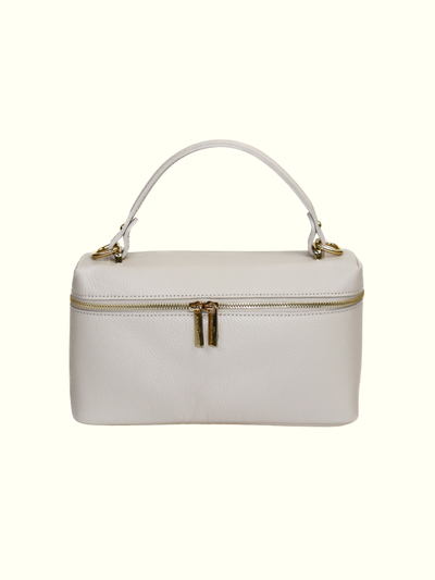 Jessica Latte Italian Leather Baul Bag