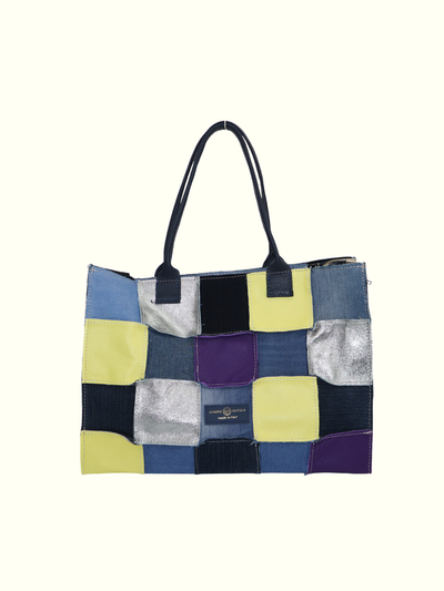 Lucia Lemon Denim Tote Bag
