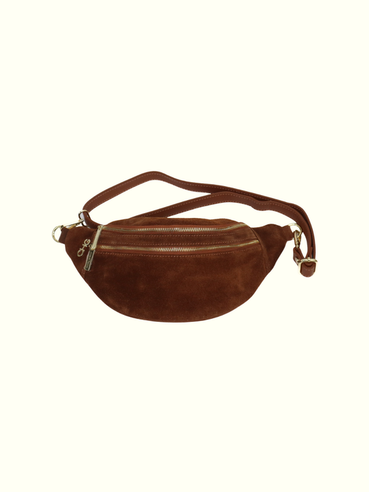 Madelein Brown Italian Leather Waist Bag