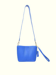Mafe Blue Leather Crossbody Bag