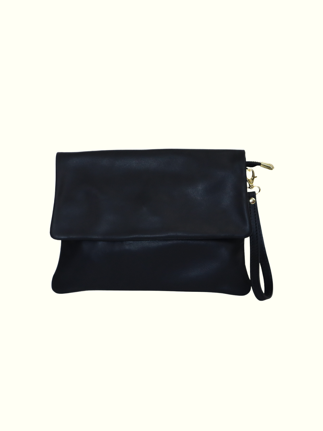 Mariale Black Italian Leather Crossbody Bag