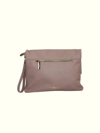 Mariale Pink Italian Leather Crossbody Bag