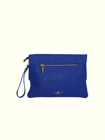 Mariale Blue Italian Leather Crossbody Bag