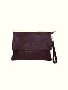 Mariale Wine Italian Leather Crossbody Bag