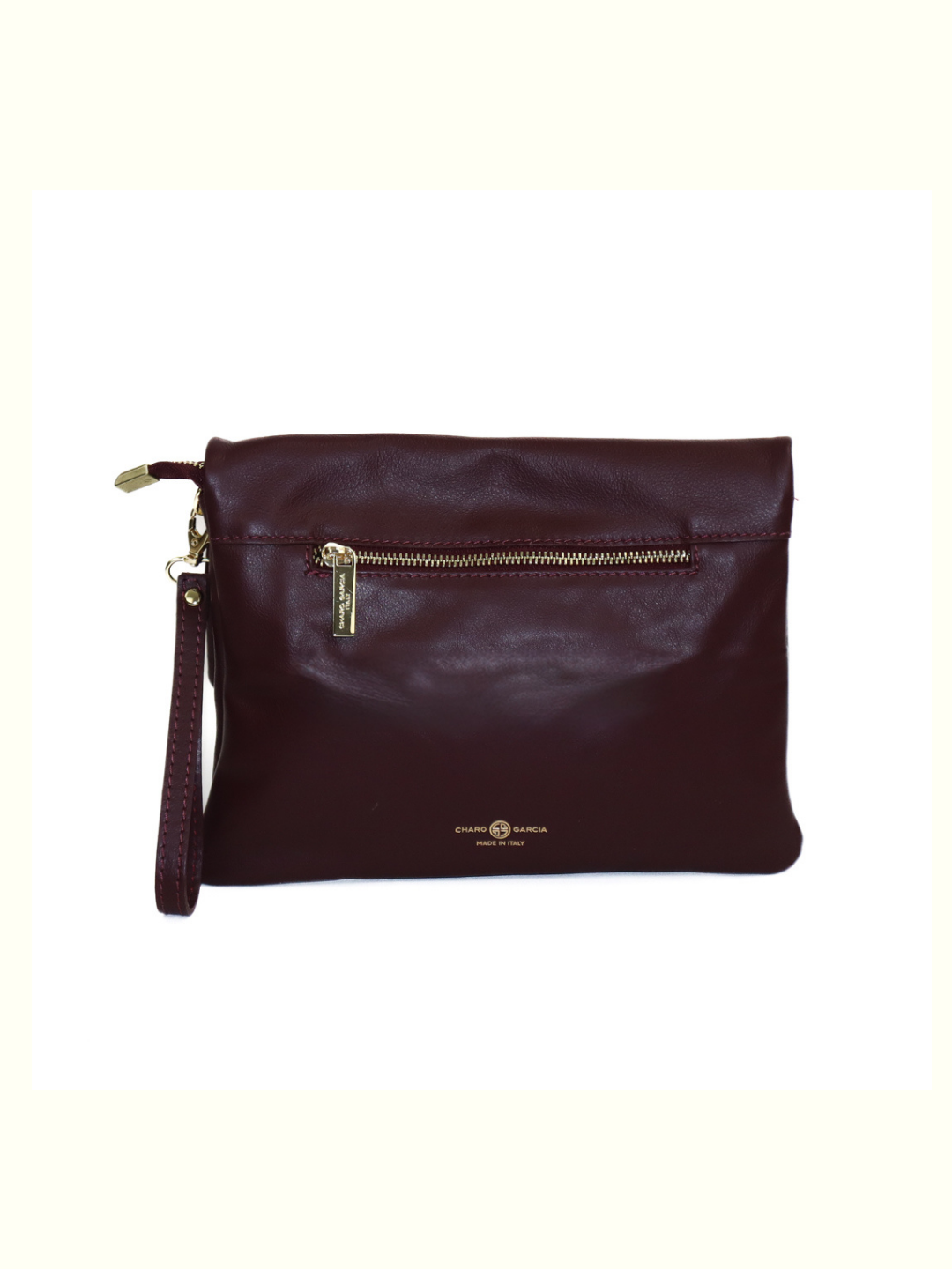 Mariale Wine Italian Leather Crossbody Bag