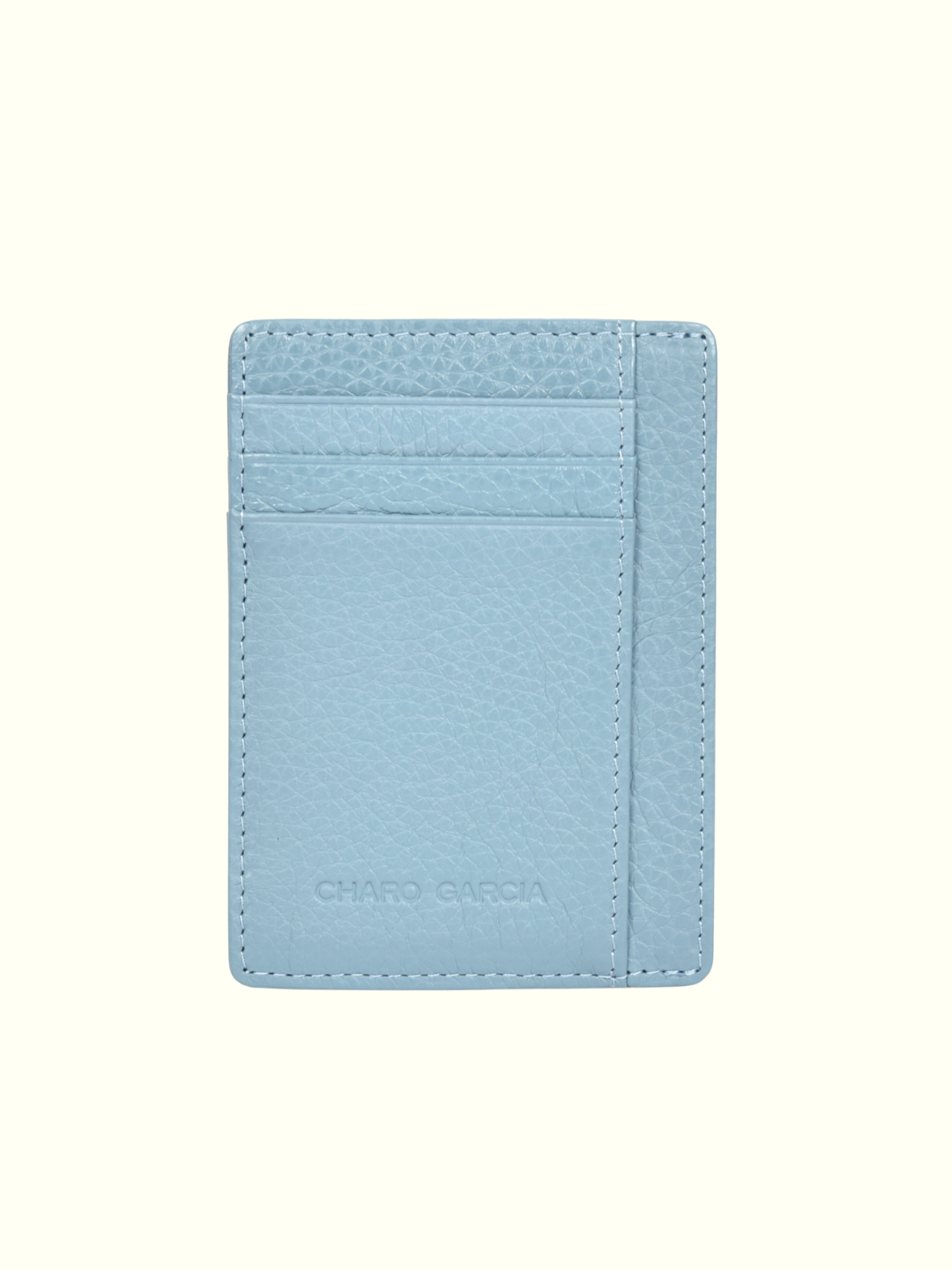 Card Holder 689 Light Gray Italian Leather