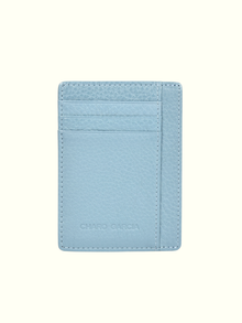 Card Holder 689 Light Gray Italian Leather