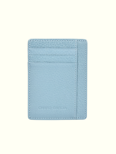 Card Holder 689 Light Gray Italian Leather