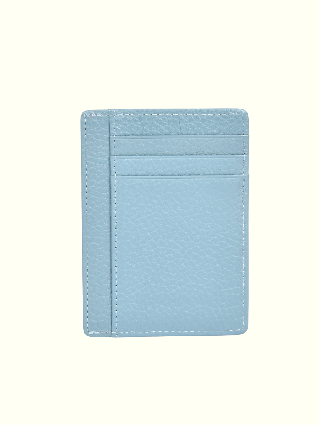 Card Holder 689 Light Gray Italian Leather