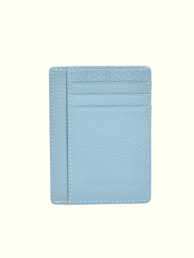 Card Holder 689 Light Gray Italian Leather