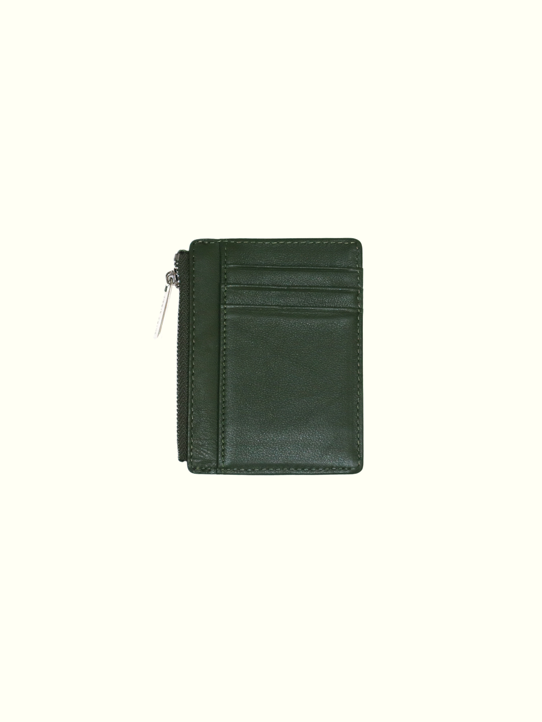 Tarjetero Cartera de Piel Italiana Verde