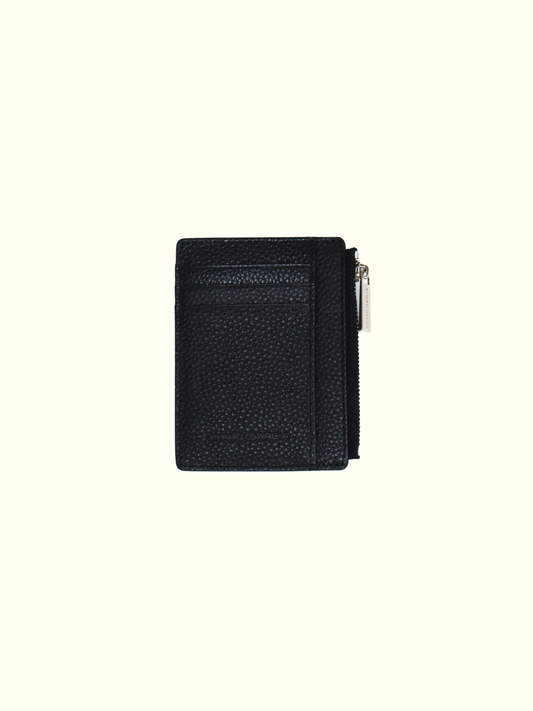 Card Holder Black Italian Leather Wallet