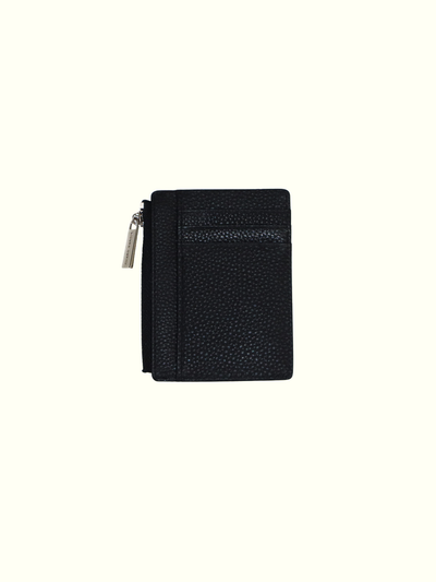 Card Holder Black Italian Leather Wallet