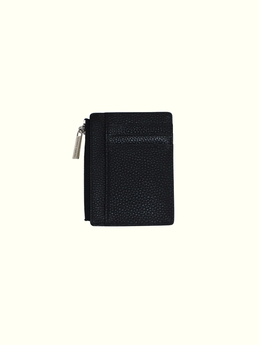 Card Holder Black Italian Leather Wallet