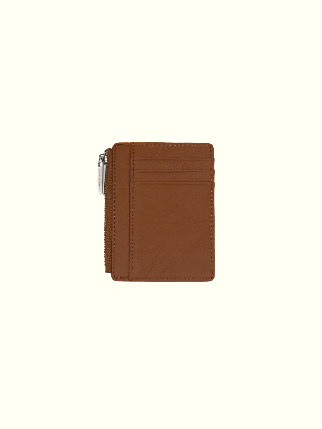 Cartera de cuero italiano marrón con tarjetero