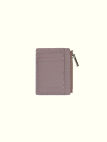 Pink Italian Leather Card Holder Wallet