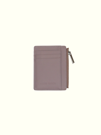 Pink Italian Leather Card Holder Wallet