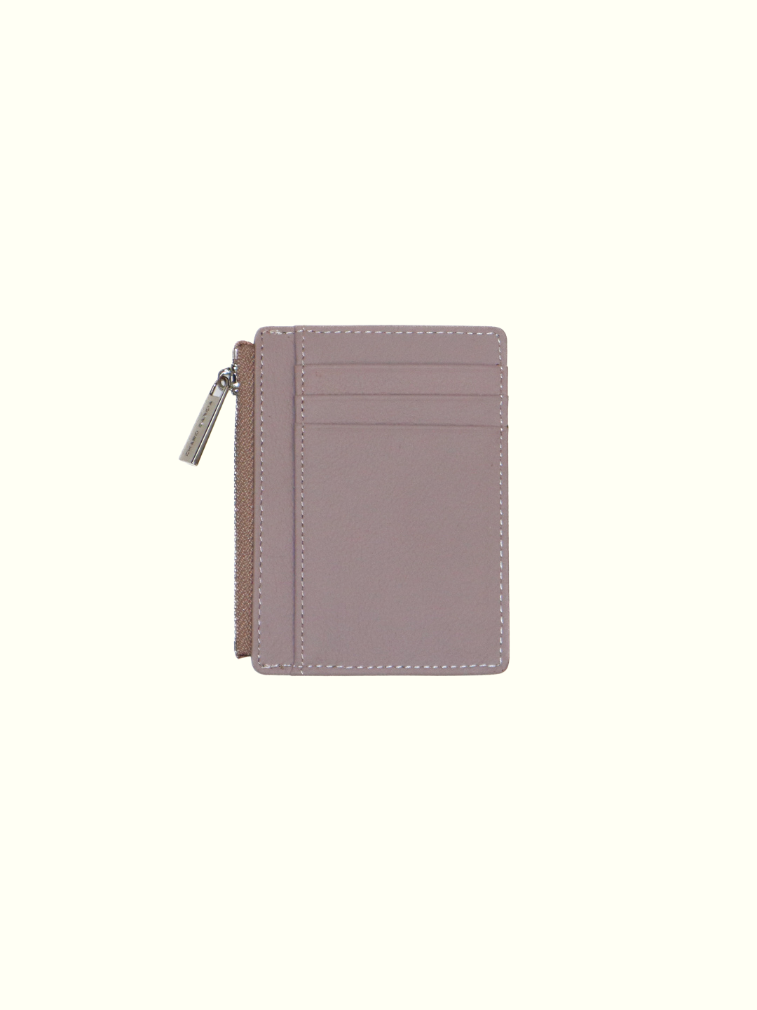 Pink Italian Leather Card Holder Wallet
