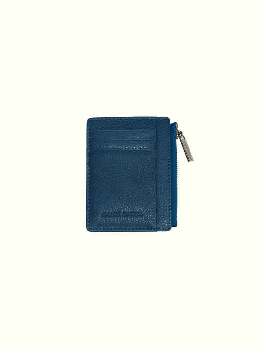 Card Holder Navy-Blue Italian Leather Wallet