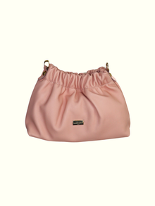 Veronica Pink Italian Leather Crossbody Bag
