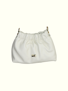 Borsa a tracolla Veronica in pelle italiana bianco sporco