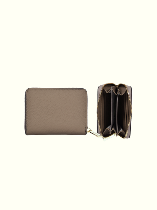 Taupe Nylon Square Wallet